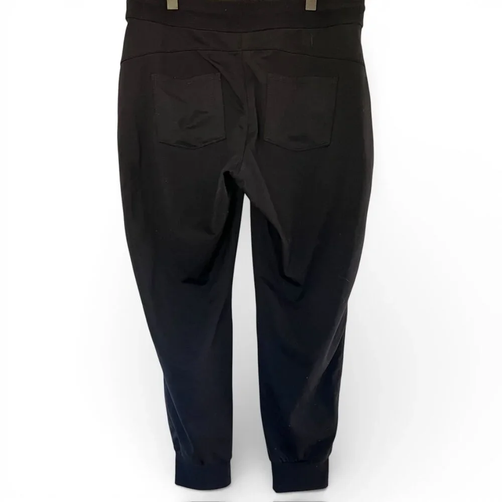 Athleta Black Joggers Women’s M Athleisure Travel Lounge Gorpcore Pants Pockets - Picture 3 of 14